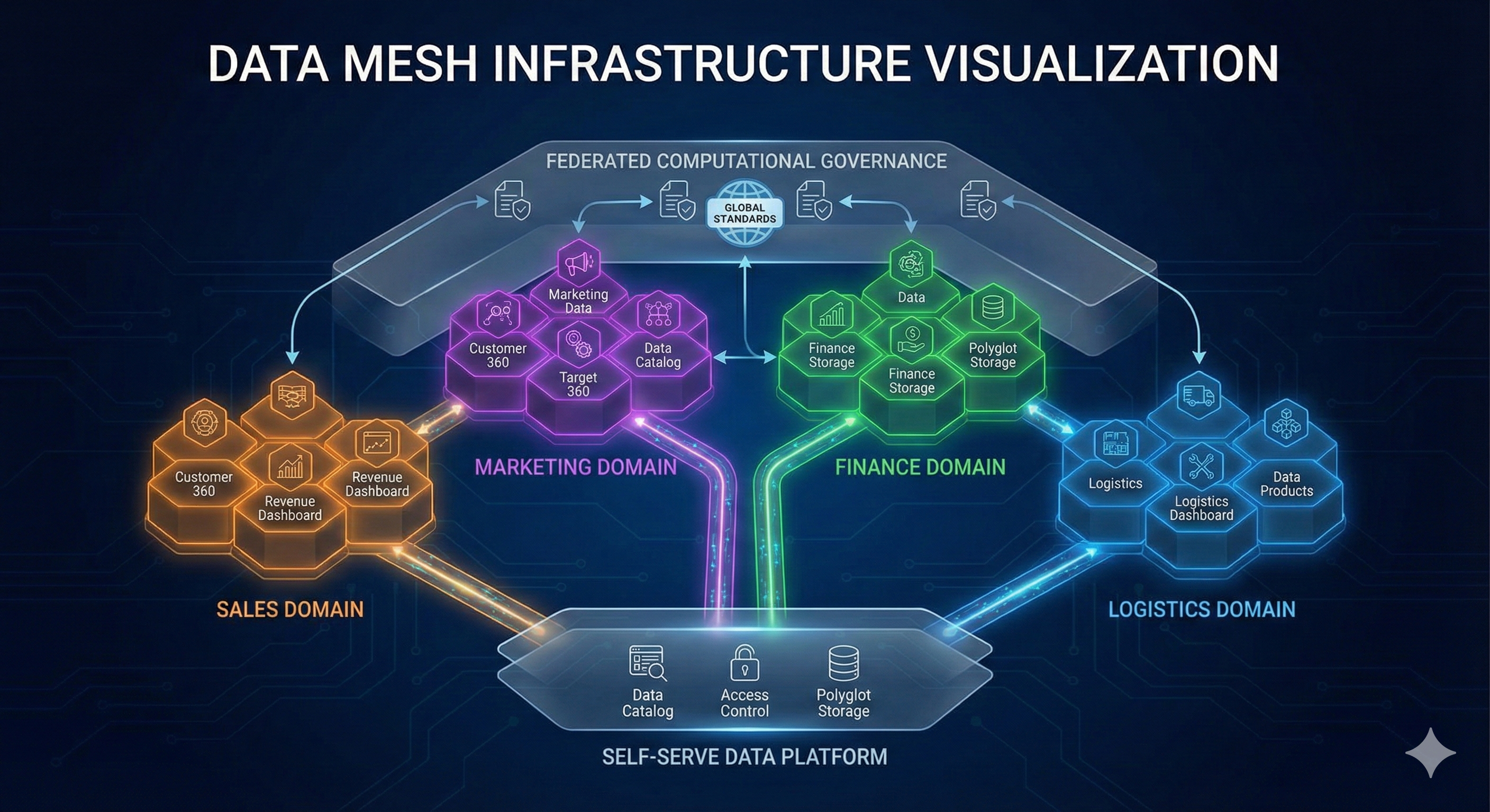 Data Mesh infrastructure visualization